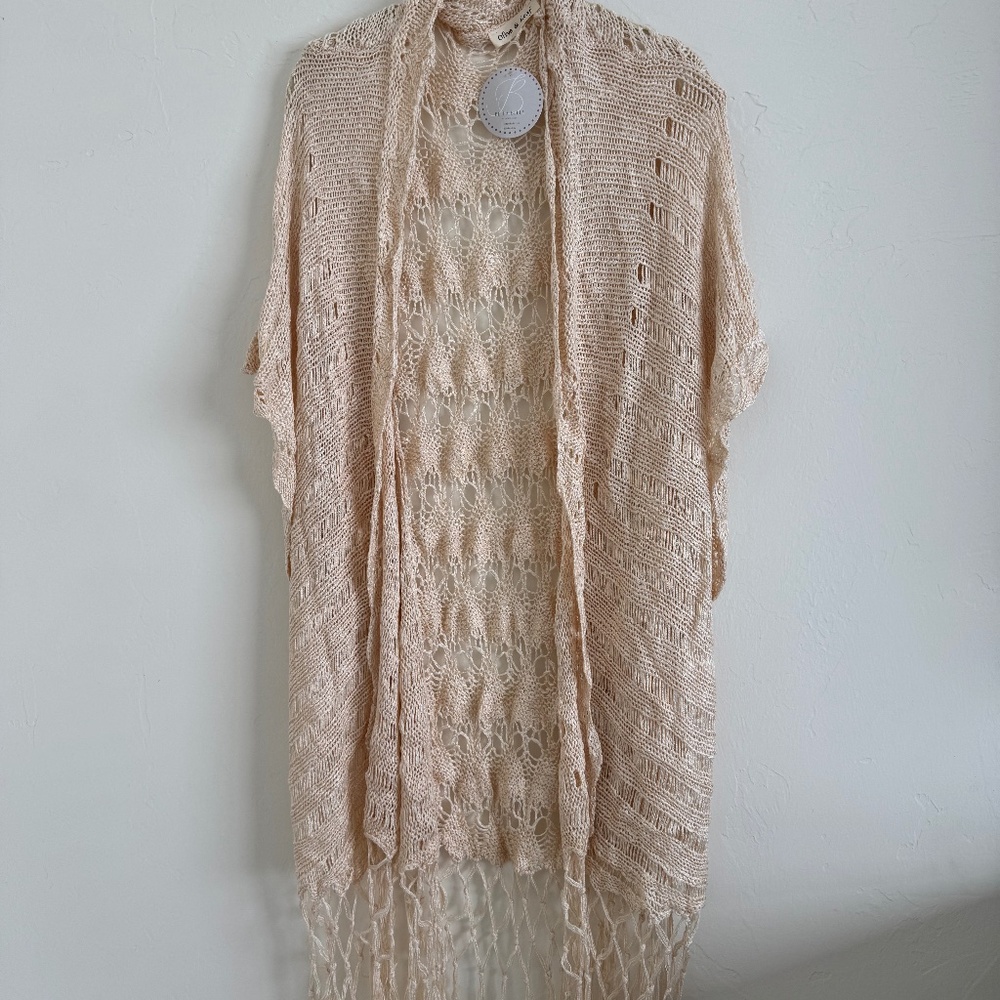 Open Crochet Knit Cardigan